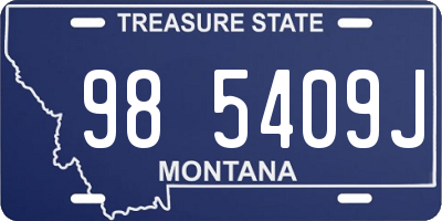 MT license plate 985409J