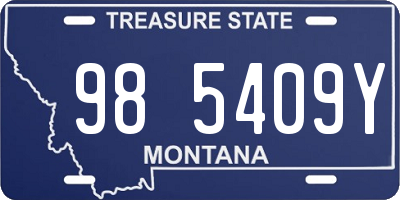 MT license plate 985409Y