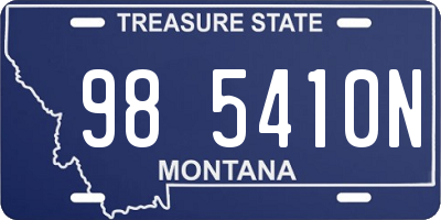 MT license plate 985410N