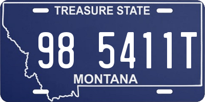 MT license plate 985411T