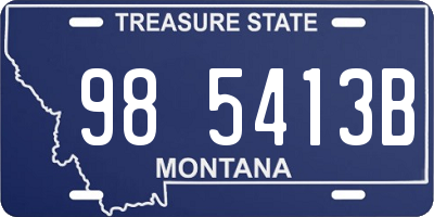 MT license plate 985413B