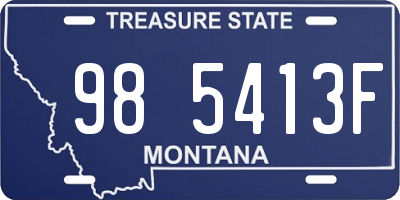 MT license plate 985413F