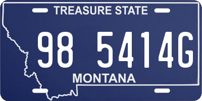 MT license plate 985414G