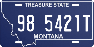 MT license plate 985421T