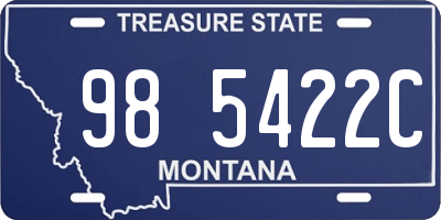 MT license plate 985422C