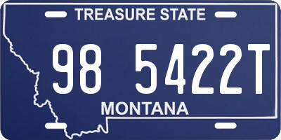 MT license plate 985422T