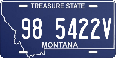 MT license plate 985422V