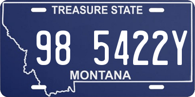 MT license plate 985422Y
