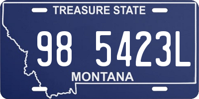 MT license plate 985423L