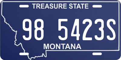 MT license plate 985423S