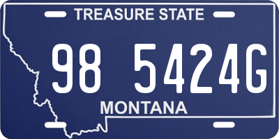 MT license plate 985424G