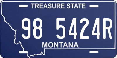 MT license plate 985424R