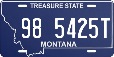 MT license plate 985425T