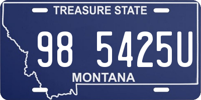 MT license plate 985425U