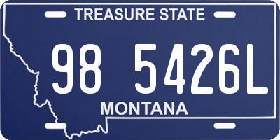 MT license plate 985426L