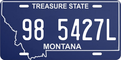 MT license plate 985427L