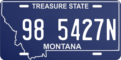 MT license plate 985427N