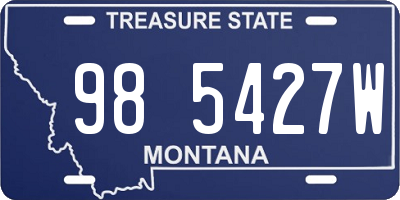 MT license plate 985427W