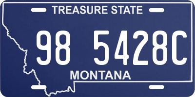 MT license plate 985428C