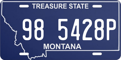 MT license plate 985428P