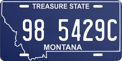 MT license plate 985429C