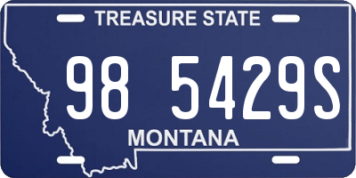 MT license plate 985429S