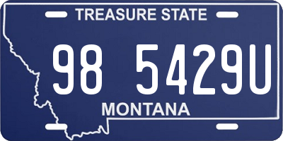 MT license plate 985429U