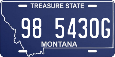 MT license plate 985430G