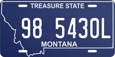 MT license plate 985430L