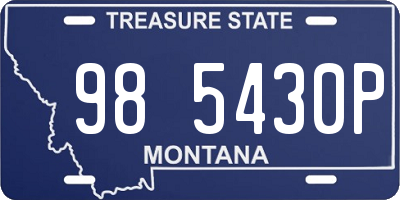 MT license plate 985430P