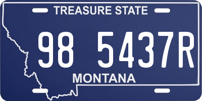MT license plate 985437R