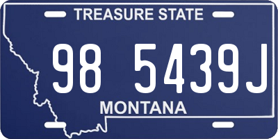 MT license plate 985439J