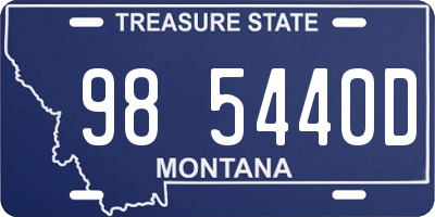 MT license plate 985440D