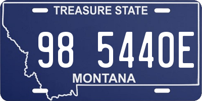 MT license plate 985440E