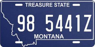 MT license plate 985441Z