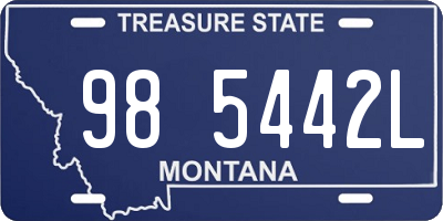 MT license plate 985442L