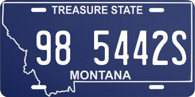 MT license plate 985442S