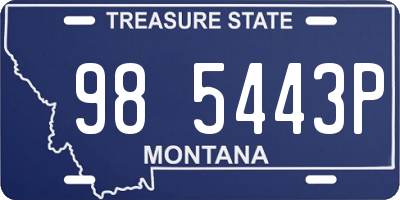 MT license plate 985443P
