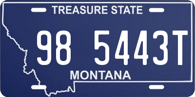 MT license plate 985443T