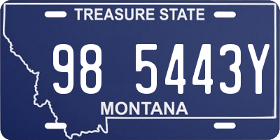 MT license plate 985443Y