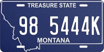 MT license plate 985444K