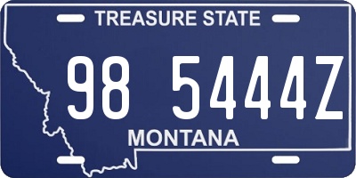 MT license plate 985444Z