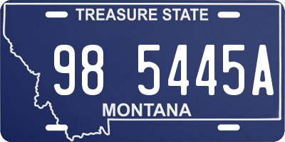 MT license plate 985445A