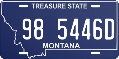 MT license plate 985446D