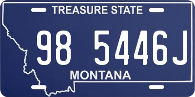 MT license plate 985446J