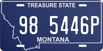 MT license plate 985446P