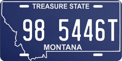 MT license plate 985446T