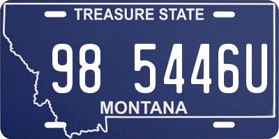 MT license plate 985446U