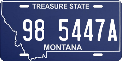 MT license plate 985447A