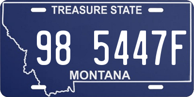 MT license plate 985447F